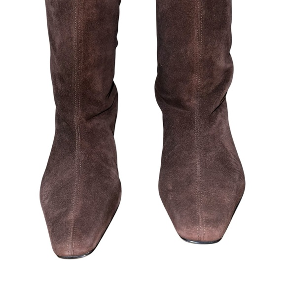 NEW NIB STAUD Wally Over The Knee Boots In Mahogany Brown Suede - Picture 5 of 10